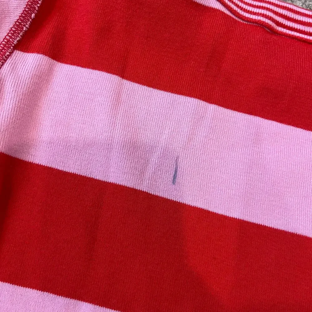 Hanna Andersson Pink Stripe Long John Pajamas 120 cm 6-7
